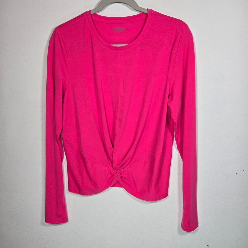 Athleta Essence Pink Twist Top. Size Large.